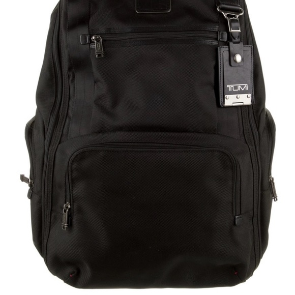 Tumi black canvas backpack with silver-tone hardware - Picture 2 of 7